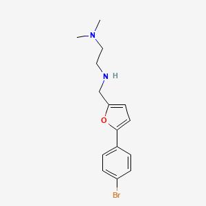 molecular formula C15H19BrN2O B11297424 N'-{[5-(4-bromophenyl)furan-2-yl]methyl}-N,N-dimethylethane-1,2-diamine 