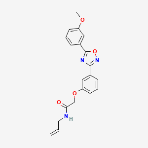 2-{3-[5-(3-methoxyphenyl)-1,2,4-oxadiazol-3-yl]phenoxy}-N-(prop-2-en-1-yl)acetamide