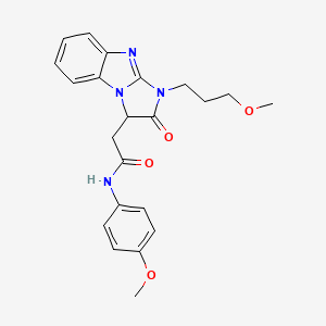 molecular formula C22H24N4O4 B11297453 N-(4-methoxyphenyl)-2-[1-(3-methoxypropyl)-2-oxo-2,3-dihydro-1H-imidazo[1,2-a]benzimidazol-3-yl]acetamide 