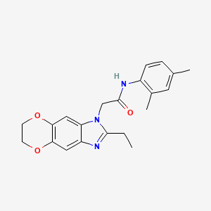 N-(2,4-dimethylphenyl)-2-(2-ethyl-6,7-dihydro-1H-[1,4]dioxino[2,3-f]benzimidazol-1-yl)acetamide