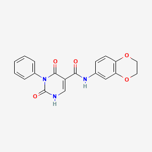 N-(2,3-Dihydro-1,4-benzodioxin-6-YL)-2,4-dioxo-3-phenyl-1,2,3,4-tetrahydropyrimidine-5-carboxamide