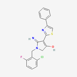 5-amino-1-(2-chloro-6-fluorobenzyl)-4-(4-phenyl-1,3-thiazol-2-yl)-1,2-dihydro-3H-pyrrol-3-one