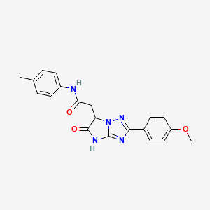 2-[2-(4-methoxyphenyl)-5-oxo-5,6-dihydro-4H-imidazo[1,2-b][1,2,4]triazol-6-yl]-N-(4-methylphenyl)acetamide