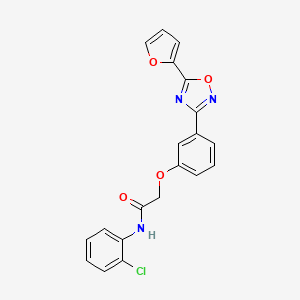 molecular formula C20H14ClN3O4 B11297547 N-(2-chlorophenyl)-2-{3-[5-(furan-2-yl)-1,2,4-oxadiazol-3-yl]phenoxy}acetamide 