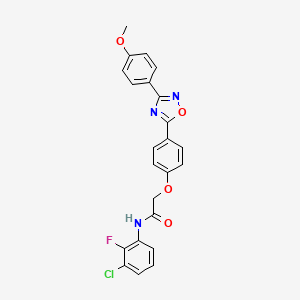 N-(3-chloro-2-fluorophenyl)-2-{4-[3-(4-methoxyphenyl)-1,2,4-oxadiazol-5-yl]phenoxy}acetamide