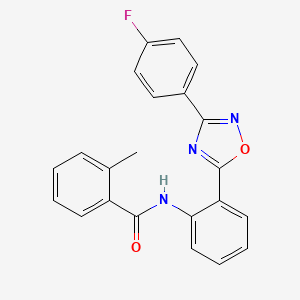 N-{2-[3-(4-fluorophenyl)-1,2,4-oxadiazol-5-yl]phenyl}-2-methylbenzamide