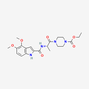 ethyl 4-{N-[(4,5-dimethoxy-1H-indol-2-yl)carbonyl]-L-alanyl}piperazine-1-carboxylate