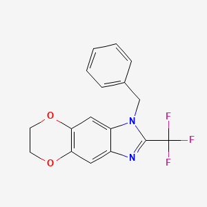 1-benzyl-2-(trifluoromethyl)-6,7-dihydro-1H-[1,4]dioxino[2,3-f]benzimidazole