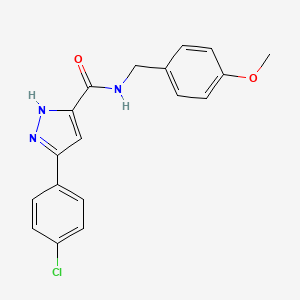 5-(4-chlorophenyl)-N-(4-methoxybenzyl)-1H-pyrazole-3-carboxamide