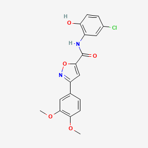 molecular formula C18H15ClN2O5 B11297653 N-(5-chloro-2-hydroxyphenyl)-3-(3,4-dimethoxyphenyl)-1,2-oxazole-5-carboxamide 