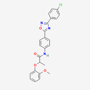 N-{4-[3-(4-chlorophenyl)-1,2,4-oxadiazol-5-yl]phenyl}-2-(2-methoxyphenoxy)propanamide