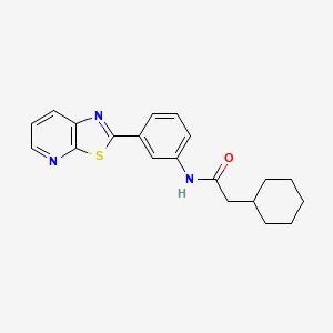 2-Cyclohexyl-N-(3-{[1,3]thiazolo[5,4-B]pyridin-2-YL}phenyl)acetamide