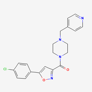 [5-(4-Chlorophenyl)-1,2-oxazol-3-yl][4-(pyridin-4-ylmethyl)piperazin-1-yl]methanone