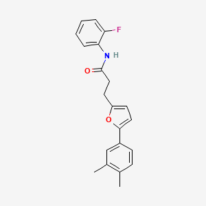 3-[5-(3,4-dimethylphenyl)furan-2-yl]-N-(2-fluorophenyl)propanamide