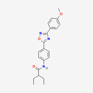 2-ethyl-N-{4-[3-(4-methoxyphenyl)-1,2,4-oxadiazol-5-yl]phenyl}butanamide