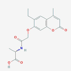 2-{2-[(6-ethyl-4-methyl-2-oxo-2H-chromen-7-yl)oxy]acetamido}propanoic acid