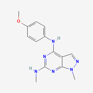 N~4~-(4-methoxyphenyl)-N~6~,1-dimethyl-1H-pyrazolo[3,4-d]pyrimidine-4,6-diamine