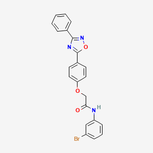 molecular formula C22H16BrN3O3 B11297741 N-(3-bromophenyl)-2-[4-(3-phenyl-1,2,4-oxadiazol-5-yl)phenoxy]acetamide 