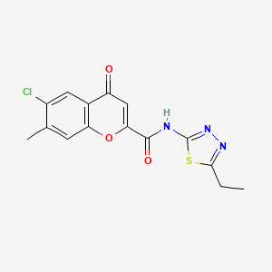 6-chloro-N-(5-ethyl-1,3,4-thiadiazol-2-yl)-7-methyl-4-oxo-4H-chromene-2-carboxamide