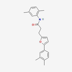 molecular formula C23H25NO2 B11297749 N-(2,5-dimethylphenyl)-3-[5-(3,4-dimethylphenyl)furan-2-yl]propanamide 