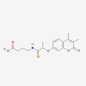 4-({2-[(3,4-dimethyl-2-oxo-2H-chromen-7-yl)oxy]propanoyl}amino)butanoic acid