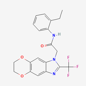 N-(2-ethylphenyl)-2-[2-(trifluoromethyl)-6,7-dihydro-1H-[1,4]dioxino[2,3-f]benzimidazol-1-yl]acetamide