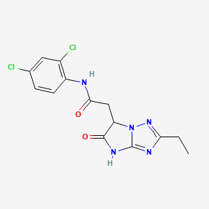 N-(2,4-dichlorophenyl)-2-(2-ethyl-5-oxo-5,6-dihydro-4H-imidazo[1,2-b][1,2,4]triazol-6-yl)acetamide