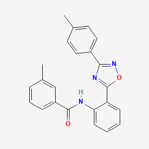 molecular formula C23H19N3O2 B11297777 3-methyl-N-{2-[3-(4-methylphenyl)-1,2,4-oxadiazol-5-yl]phenyl}benzamide 