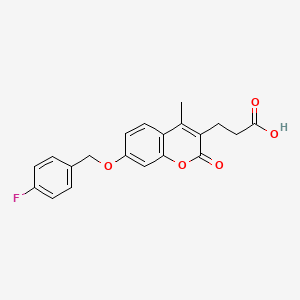 3-{7-[(4-fluorobenzyl)oxy]-4-methyl-2-oxo-2H-chromen-3-yl}propanoic acid