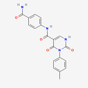 N-(4-Carbamoylphenyl)-3-(4-methylphenyl)-2,4-dioxo-1,2,3,4-tetrahydropyrimidine-5-carboxamide