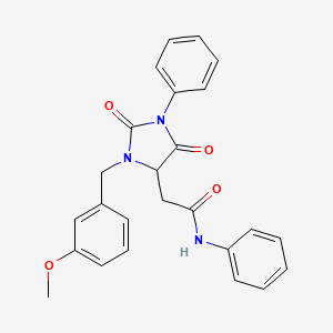 2-[3-(3-methoxybenzyl)-2,5-dioxo-1-phenylimidazolidin-4-yl]-N-phenylacetamide