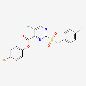 4-Bromophenyl 5-chloro-2-[(4-fluorobenzyl)sulfonyl]pyrimidine-4-carboxylate