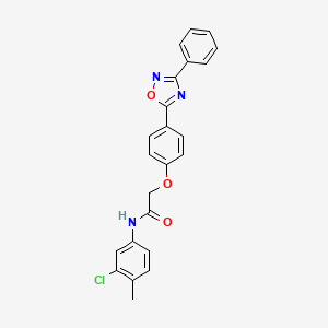 N-(3-chloro-4-methylphenyl)-2-[4-(3-phenyl-1,2,4-oxadiazol-5-yl)phenoxy]acetamide