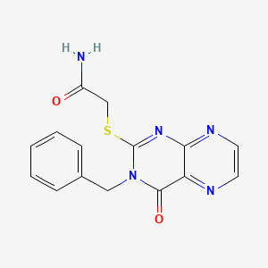 2-[(3-Benzyl-4-oxo-3,4-dihydropteridin-2-yl)sulfanyl]acetamide