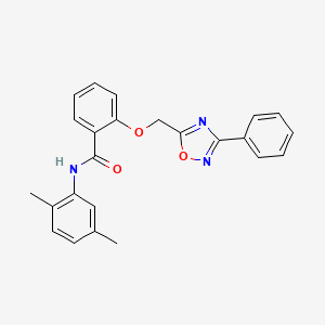 N-(2,5-dimethylphenyl)-2-[(3-phenyl-1,2,4-oxadiazol-5-yl)methoxy]benzamide