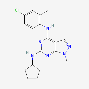 N~4~-(4-chloro-2-methylphenyl)-N~6~-cyclopentyl-1-methyl-1H-pyrazolo[3,4-d]pyrimidine-4,6-diamine