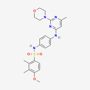 4-methoxy-2,3-dimethyl-N-(4-((6-methyl-2-morpholinopyrimidin-4-yl)amino)phenyl)benzenesulfonamide