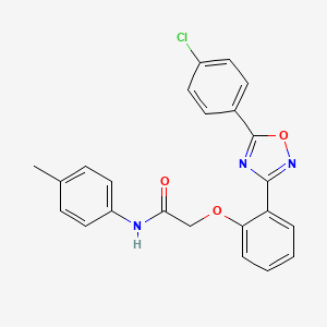 2-{2-[5-(4-chlorophenyl)-1,2,4-oxadiazol-3-yl]phenoxy}-N-(4-methylphenyl)acetamide