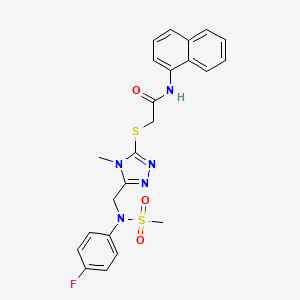 2-[(5-{[(4-fluorophenyl)(methylsulfonyl)amino]methyl}-4-methyl-4H-1,2,4-triazol-3-yl)sulfanyl]-N-(naphthalen-1-yl)acetamide