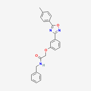 N-benzyl-2-{3-[5-(4-methylphenyl)-1,2,4-oxadiazol-3-yl]phenoxy}acetamide