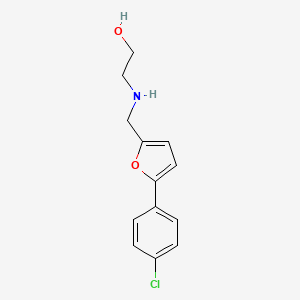 molecular formula C13H14ClNO2 B11297922 2-({[5-(4-Chlorophenyl)furan-2-yl]methyl}amino)ethanol 