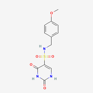 molecular formula C12H13N3O5S B11297934 2-hydroxy-N-(4-methoxybenzyl)-6-oxo-1,6-dihydropyrimidine-5-sulfonamide 