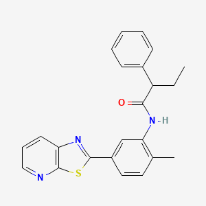 N-(2-methyl-5-(thiazolo[5,4-b]pyridin-2-yl)phenyl)-2-phenylbutanamide