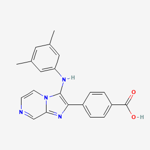 4-{3-[(3,5-Dimethylphenyl)amino]imidazo[1,2-a]pyrazin-2-yl}benzoic acid