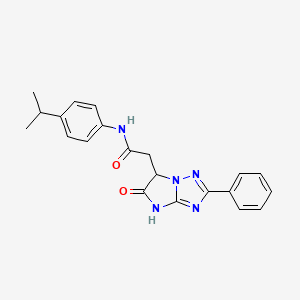 2-(5-oxo-2-phenyl-5,6-dihydro-4H-imidazo[1,2-b][1,2,4]triazol-6-yl)-N-[4-(propan-2-yl)phenyl]acetamide