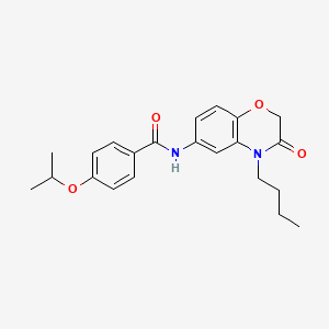 molecular formula C22H26N2O4 B11298004 N-(4-butyl-3-oxo-3,4-dihydro-2H-1,4-benzoxazin-6-yl)-4-(propan-2-yloxy)benzamide 