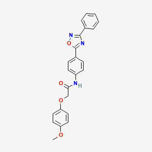 2-(4-methoxyphenoxy)-N-[4-(3-phenyl-1,2,4-oxadiazol-5-yl)phenyl]acetamide