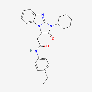 2-(1-cyclohexyl-2-oxo-2,3-dihydro-1H-imidazo[1,2-a]benzimidazol-3-yl)-N-(4-ethylphenyl)acetamide