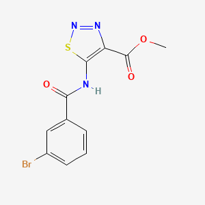 molecular formula C11H8BrN3O3S B11298055 Methyl 5-[(3-bromobenzoyl)amino]-1,2,3-thiadiazole-4-carboxylate 