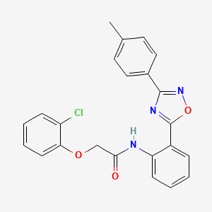 2-(2-chlorophenoxy)-N-{2-[3-(4-methylphenyl)-1,2,4-oxadiazol-5-yl]phenyl}acetamide